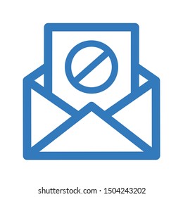 Email Spamming Icon, Spam mailing, wrong e-mail address