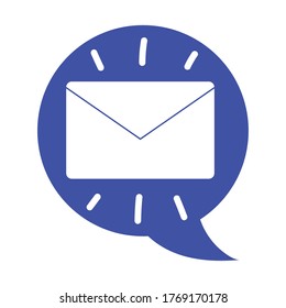 email speech bubble message isolated icon design vector illustration