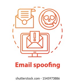 Email Spoofing Concept Icon Spam Virus Stock Vector (Royalty Free ...