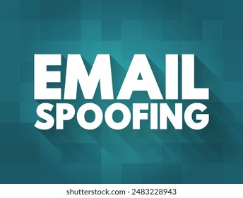 La suplantación de correo electrónico es la creación de mensajes de correo electrónico con una Dirección de remitente falsificada, fondo de concepto de texto. Sin contenido generado por IA