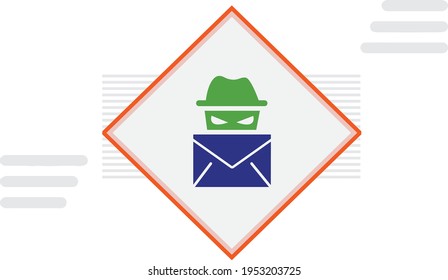 Email Spoofing Icon Isolated Background