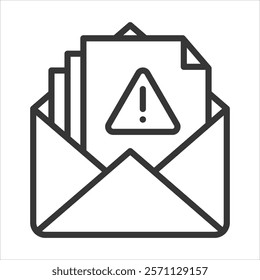 Email Spoofing Icon Vector Illustration Outline
