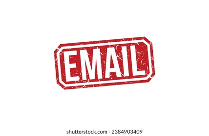Email stamp red rubber stamp on white background. Email stamp sign. Email stamp.