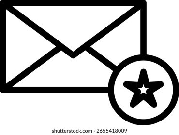 Email Starred Icon: Símbolo de Mensaje Importante