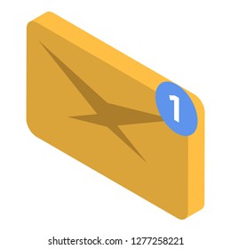Email status delivery icon. Isometric of email status delivery vector icon for web design isolated on white background