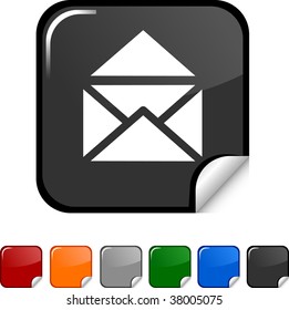 e-mail  sticker icon. Vector illustration.