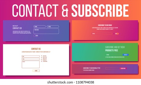 Email Subscribe Form Vector. For Website News Letter. E-Mail Marketing. Illustration
