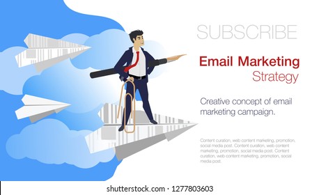 Email subscribe. Online newsletter vector template. E-mail marketing concept design. Online message. Newsletter promotion. Business communication technology. Inbox Electronic Communication.