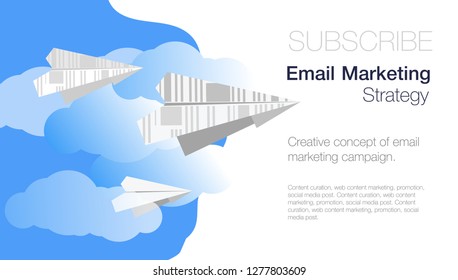 Email subscribe. Online newsletter vector template. E-mail marketing concept design. Online message. Newsletter promotion. Business communication technology. Inbox Electronic Communication.