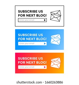 
Email Subscribe Online Newsletter Vector Template 