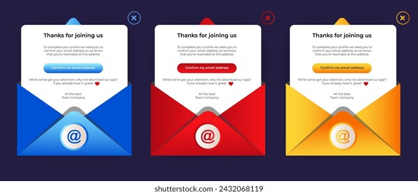 Email Subscribe UI banner template. Professional web design, full set of elements. User-friendly design materials.