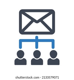 Icono.message de suscriptores de correo electrónico (ilustración vectorial)