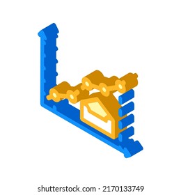 email subscriptions increment isometric icon vector. email subscriptions increment sign. isolated symbol illustration