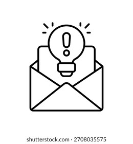 E-Mail-Vorschläge, Vektorsymbol, Stockgrafik
