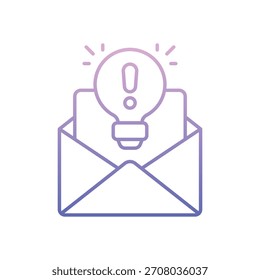 Email Sugerencias Icono de Vector Ilustración de stock