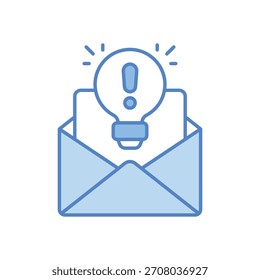Email Sugerencias Icono de Vector Ilustración de stock