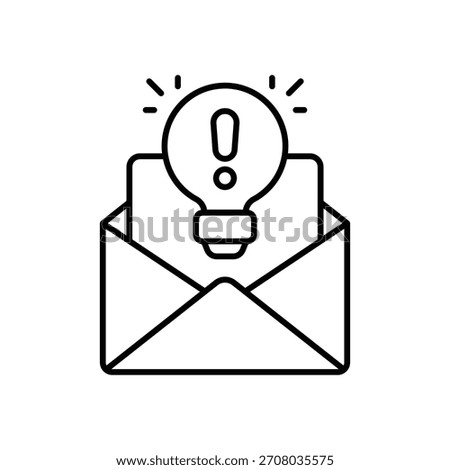 Email Suggestions vector icon stock illustration