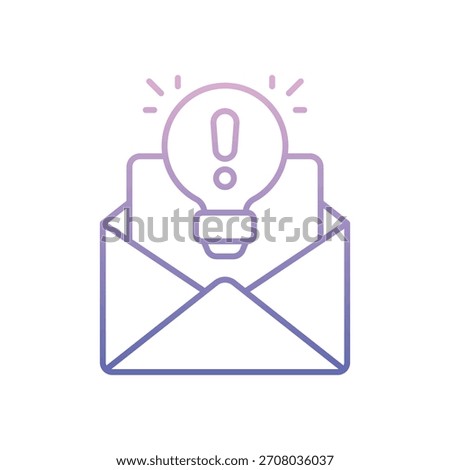 Email Suggestions vector icon stock illustration