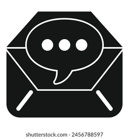 E-Mail-Support-Chat-Symbol einfache Vektorgrafik. Onlinehilfe für Callcenter. Info-App