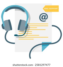 email support, customer service illustration