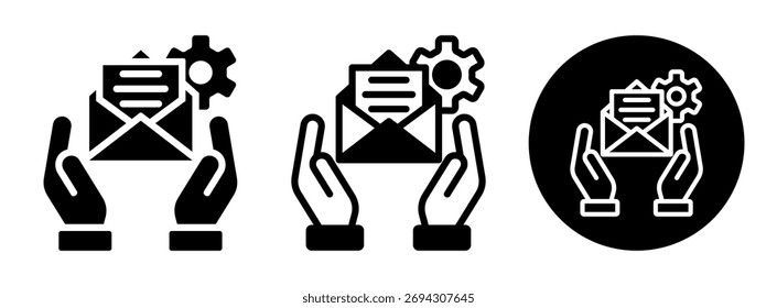 Email Asistencia Icono Colección Glifo y Ilustración vectorial Mixta