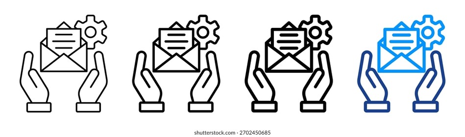 Conjunto de Coleta de Estrutura de Tópicos Diferente do Ícone de Suporte de Email
