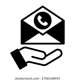 Email Support Icon Mixed Style Vector Illustration