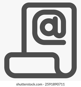 email support, simple customer service icon