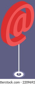 E-Mail-Symbol, App für Chat und Mailing. Programm für Online-Kommunikation über das Internet. Virtuelles Postfach mit digitalem E-Mail-Symbol, E-Mail-Anwendung. Bequeme Art, Nachrichten über das Internet zu versenden