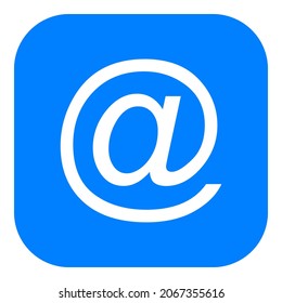 E-mail symbol and app icon on white
