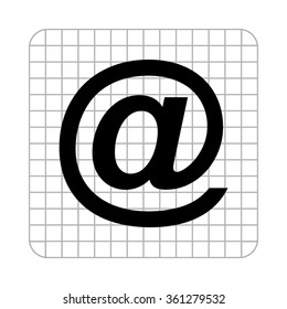 Email symbol  - black vector icon