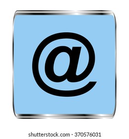 Email symbol - black vector illustration