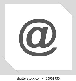 Email symbol - black vector illustration