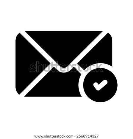 An email symbol with a check mark indicating verified or approved communication