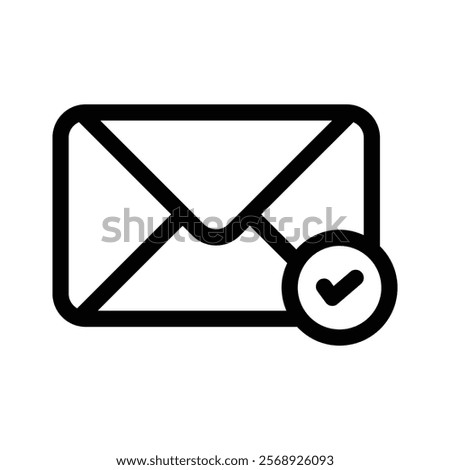 An email symbol with a check mark indicating verified or approved communication