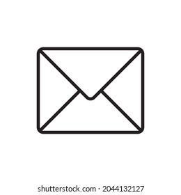 Email symbol. Envelope thin line vector illustration.