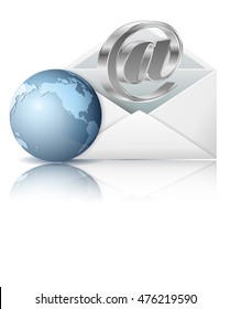 Email symbol with envelope for you design