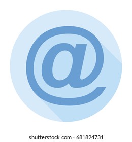 Email symbol in flat design