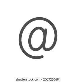 Email symbol glyph icon or web mail sign