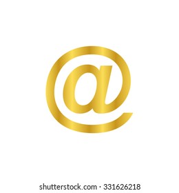 Email symbol - gold vector icon