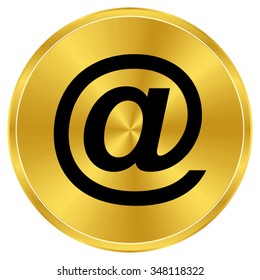 Email symbol - gold vector icon