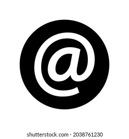 Email symbol icon in circle