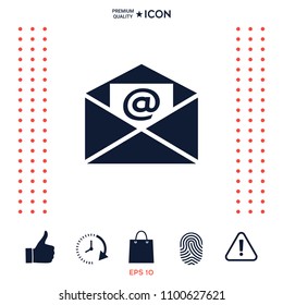 Email symbol icon. Element for your design