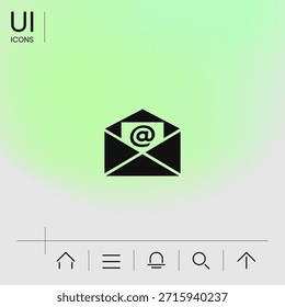 Icono de símbolo de correo electrónico. Elemento para su diseño