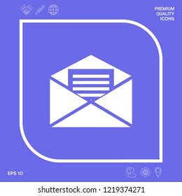 Email symbol icon. Graphic elements for your design