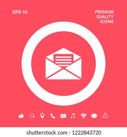Email symbol icon. Graphic elements for your design