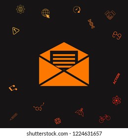 Email symbol icon. Graphic elements for your design