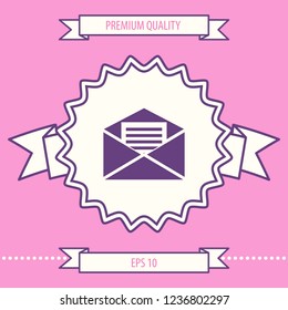 Email symbol icon. Graphic elements for your design