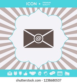 Email symbol icon. Graphic elements for your design