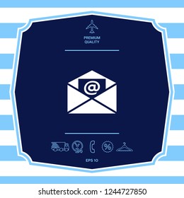 Email symbol icon. Graphic elements for your design